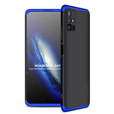 Custodia Plastica Rigida Cover Opaca Fronte e Retro 360 Gradi per Samsung Galaxy M51 Blu e Nero