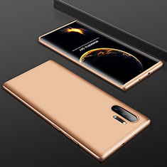 Custodia Plastica Rigida Cover Opaca Fronte e Retro 360 Gradi per Samsung Galaxy Note 10 Plus 5G Oro