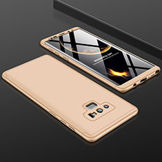 Custodia Plastica Rigida Cover Opaca Fronte e Retro 360 Gradi per Samsung Galaxy Note 9 Oro