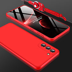 Custodia Plastica Rigida Cover Opaca Fronte e Retro 360 Gradi per Samsung Galaxy S21 FE 5G Rosso