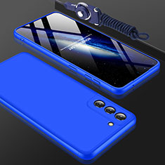 Custodia Plastica Rigida Cover Opaca Fronte e Retro 360 Gradi per Samsung Galaxy S22 5G Blu