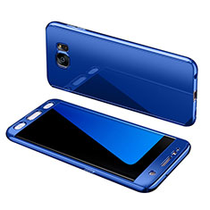 Custodia Plastica Rigida Cover Opaca Fronte e Retro 360 Gradi per Samsung Galaxy S7 Edge G935F Blu