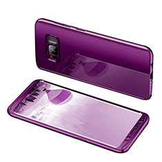 Custodia Plastica Rigida Cover Opaca Fronte e Retro 360 Gradi per Samsung Galaxy S8 Plus Viola