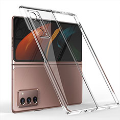 Custodia Plastica Rigida Cover Opaca Fronte e Retro 360 Gradi per Samsung Galaxy Z Fold2 5G Chiaro