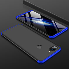 Custodia Plastica Rigida Cover Opaca Fronte e Retro 360 Gradi per Xiaomi Mi 8 Lite Blu e Nero