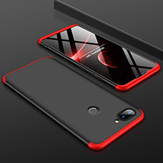 Custodia Plastica Rigida Cover Opaca Fronte e Retro 360 Gradi per Xiaomi Mi 8 Lite Rosso e Nero