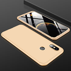 Custodia Plastica Rigida Cover Opaca Fronte e Retro 360 Gradi per Xiaomi Mi 8 Oro