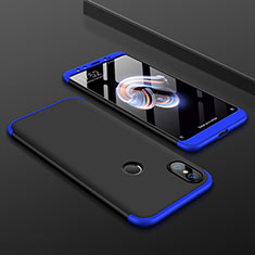 Custodia Plastica Rigida Cover Opaca Fronte e Retro 360 Gradi per Xiaomi Mi A2 Blu e Nero