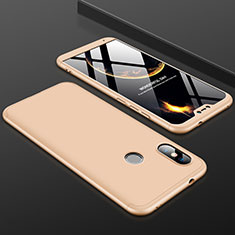 Custodia Plastica Rigida Cover Opaca Fronte e Retro 360 Gradi per Xiaomi Mi A2 Lite Oro