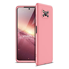 Custodia Plastica Rigida Cover Opaca Fronte e Retro 360 Gradi per Xiaomi Poco X3 NFC Oro Rosa