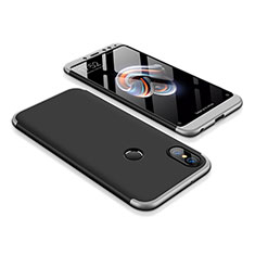 Custodia Plastica Rigida Cover Opaca Fronte e Retro 360 Gradi per Xiaomi Redmi Note 5 Argento