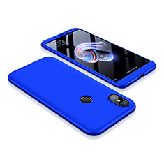 Custodia Plastica Rigida Cover Opaca Fronte e Retro 360 Gradi per Xiaomi Redmi Note 5 Pro Blu