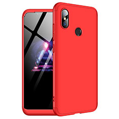 Custodia Plastica Rigida Cover Opaca Fronte e Retro 360 Gradi per Xiaomi Redmi Note 6 Pro Rosso