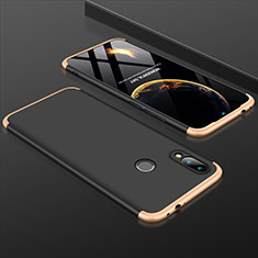 Custodia Plastica Rigida Cover Opaca Fronte e Retro 360 Gradi per Xiaomi Redmi Note 7 Oro e Nero
