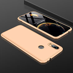 Custodia Plastica Rigida Cover Opaca Fronte e Retro 360 Gradi per Xiaomi Redmi Note 7 Pro Oro