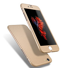 Custodia Plastica Rigida Cover Opaca Fronte e Retro 360 Gradi Q01 per Apple iPhone 6 Oro