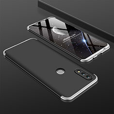 Custodia Plastica Rigida Cover Opaca Fronte e Retro 360 Gradi Q01 per Huawei Honor 10 Lite Argento