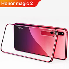 Custodia Plastica Rigida Cover Opaca Fronte e Retro 360 Gradi Q01 per Huawei Honor Magic 2 Rosso