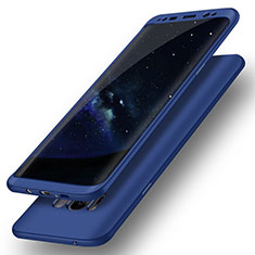 Custodia Plastica Rigida Cover Opaca Fronte e Retro 360 Gradi Q02 per Samsung Galaxy S8 Blu