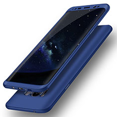 Custodia Plastica Rigida Cover Opaca Fronte e Retro 360 Gradi Q02 per Samsung Galaxy S8 Plus Blu