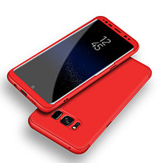 Custodia Plastica Rigida Cover Opaca Fronte e Retro 360 Gradi Q03 per Samsung Galaxy S8 Rosso