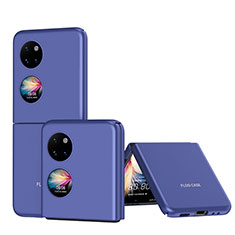 Custodia Plastica Rigida Cover Opaca Fronte e Retro 360 Gradi QH1 per Huawei P50 Pocket Blu