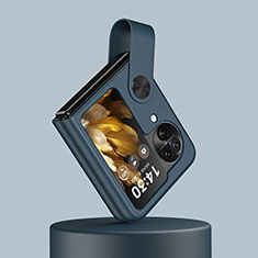 Custodia Plastica Rigida Cover Opaca Fronte e Retro 360 Gradi QH1 per Oppo Find N3 Flip 5G Blu