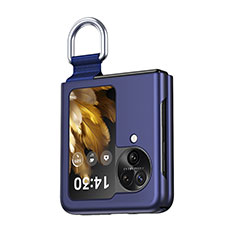 Custodia Plastica Rigida Cover Opaca Fronte e Retro 360 Gradi QH2 per Oppo Find N3 Flip 5G Blu