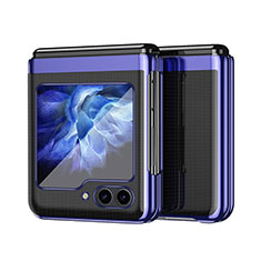 Custodia Plastica Rigida Cover Opaca Fronte e Retro 360 Gradi QH2 per Samsung Galaxy Z Flip5 5G Blu