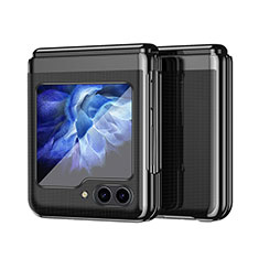 Custodia Plastica Rigida Cover Opaca Fronte e Retro 360 Gradi QH2 per Samsung Galaxy Z Flip5 5G Nero