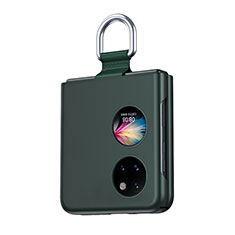 Custodia Plastica Rigida Cover Opaca Fronte e Retro 360 Gradi QH3 per Huawei P50 Pocket Verde