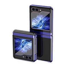 Custodia Plastica Rigida Cover Opaca Fronte e Retro 360 Gradi QH3 per Samsung Galaxy Z Flip5 5G Blu