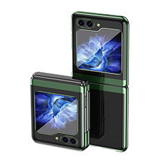 Custodia Plastica Rigida Cover Opaca Fronte e Retro 360 Gradi QH3 per Samsung Galaxy Z Flip5 5G Verde