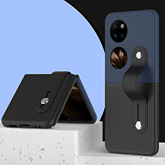 Custodia Plastica Rigida Cover Opaca Fronte e Retro 360 Gradi QH4 per Huawei P50 Pocket Nero