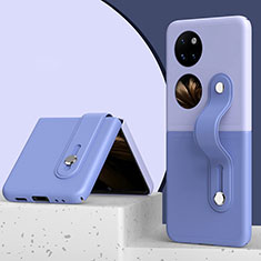 Custodia Plastica Rigida Cover Opaca Fronte e Retro 360 Gradi QH4 per Huawei P60 Pocket Viola