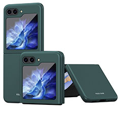 Custodia Plastica Rigida Cover Opaca Fronte e Retro 360 Gradi QH4 per Samsung Galaxy Z Flip5 5G Verde