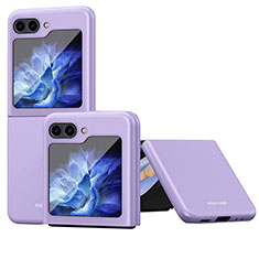 Custodia Plastica Rigida Cover Opaca Fronte e Retro 360 Gradi QH4 per Samsung Galaxy Z Flip5 5G Viola