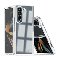 Custodia Plastica Rigida Cover Opaca Fronte e Retro 360 Gradi QW1 per Samsung Galaxy Z Fold5 5G Bianco