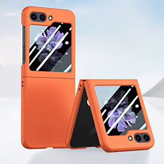 Custodia Plastica Rigida Cover Opaca Fronte e Retro 360 Gradi SD1 per Samsung Galaxy Z Flip5 5G Arancione