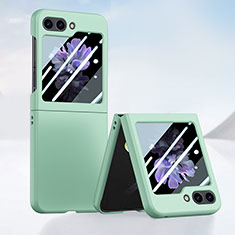 Custodia Plastica Rigida Cover Opaca Fronte e Retro 360 Gradi SD1 per Samsung Galaxy Z Flip5 5G Verde Pastello