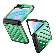 Custodia Plastica Rigida Cover Opaca Fronte e Retro 360 Gradi Z01L per Samsung Galaxy Z Flip5 5G Verde