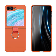 Custodia Plastica Rigida Cover Opaca Fronte e Retro 360 Gradi Z03L per Samsung Galaxy Z Flip5 5G Arancione