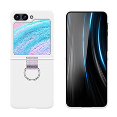 Custodia Plastica Rigida Cover Opaca Fronte e Retro 360 Gradi Z03L per Samsung Galaxy Z Flip5 5G Bianco