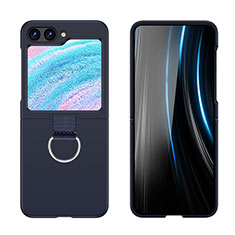 Custodia Plastica Rigida Cover Opaca Fronte e Retro 360 Gradi Z03L per Samsung Galaxy Z Flip5 5G Blu Notte