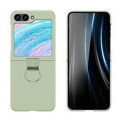 Custodia Plastica Rigida Cover Opaca Fronte e Retro 360 Gradi Z03L per Samsung Galaxy Z Flip5 5G Verde Pastello