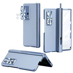 Custodia Plastica Rigida Cover Opaca Fronte e Retro 360 Gradi ZL1 per Huawei Mate X2 Blu