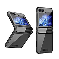 Custodia Plastica Rigida Cover Opaca Fronte e Retro 360 Gradi ZL10 per Samsung Galaxy Z Flip5 5G Nero