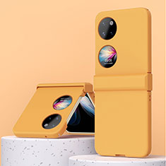 Custodia Plastica Rigida Cover Opaca Fronte e Retro 360 Gradi ZL3 per Huawei P50 Pocket Arancione