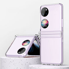 Custodia Plastica Rigida Cover Opaca Fronte e Retro 360 Gradi ZL3 per Huawei Pocket S Chiaro