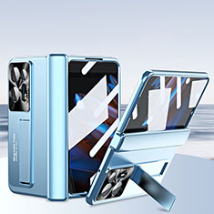 Custodia Plastica Rigida Cover Opaca Fronte e Retro 360 Gradi ZL6 per Oppo Find N2 5G Blu